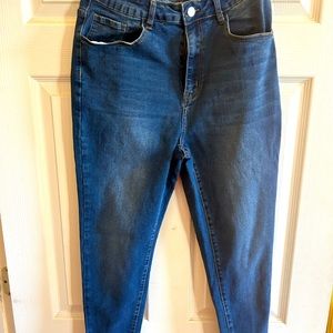 Women’s SHEIN size OXL blue denim high waisted jeans.
